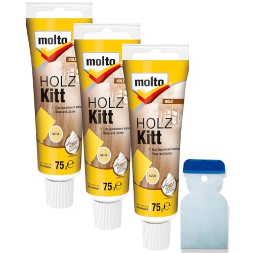 3x Molto Holzkitt 75 g Set Reparaturspachtel (Natur) von Erhard-Trading