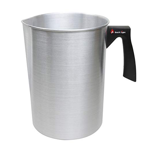EricX Light Gießtopf zur Kerzenherstellung, 1,8 kg, tropffreier Ausgießer und hitzebeständiger Griff, Wachsschmelztopf, Aluminiumkonstruktion, Krug zur Kerzenherstellung EricX Light Gießtopf zur Kerzenherstellung, 1,8 kg, tropffreier Ausgießer und hitzebeständiger Griff, Wachsschmelztopf, Aluminiumkonstruktion, Krug zur Kerzenherstellung von EricX Light