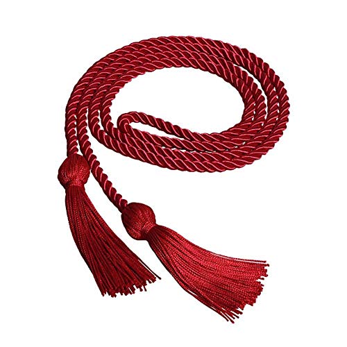 1pc Graduation Honor Cords Tassels Cord Polyester Yarn Honor Cord for Bachelor Gown Length 68 in for Graduation Students (red) von Ericetion