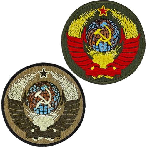 2 Stück/Set Gestickter Aufnäher Flagge Der Sowjetunion, Besticktes Moralabzeichen, Armband, Militär-aufnäher, Appliziert Für Kleidung, Mütze 2 Stück/Set Gestickter Aufnäher Flagge Der Sowjetunion, Besticktes Moralabzeichen, Armband, Militär-aufnäher, Appliziert Für Kleidung, Mütze von Ericetion