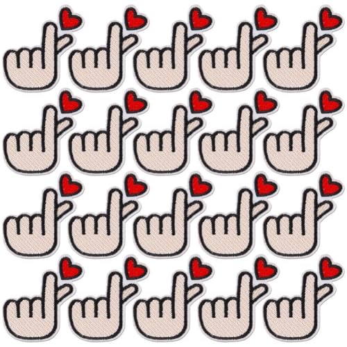 20 Stück Finger-Herz-Flicken Zum Aufnähen, Herz-dekor, Gestickte Applikation, Abzeichen Für Kinder, Schmuck, Zum Aufbügeln, DIY-Applikation, Flicken Für Kleidung, Flicken Für 20 Stück Finger-Herz-Flicken Zum Aufnähen, Herz-dekor, Gestickte Applikation, Abzeichen Für Kinder, Schmuck, Zum Aufbügeln, DIY-Applikation, Flicken Für Kleidung, Flicken Für von Ericetion