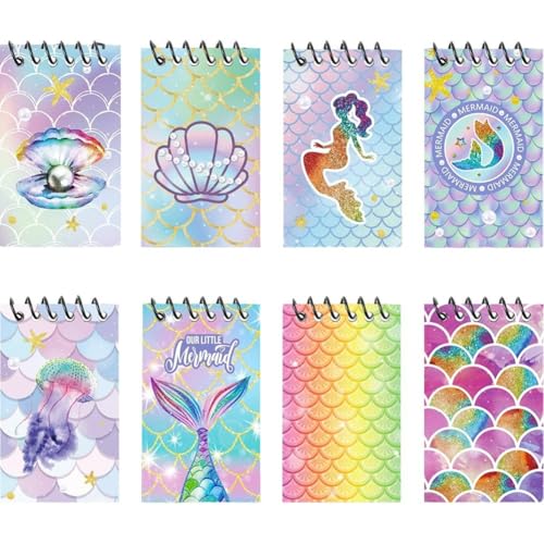 8-teiliges Mini-meerjungfrau-notizbuch, Spiral-meerjungfrau-notizblock, Meerjungfrau-partyzubehör, Meer-ozean-motto-partyzubehör Für Mädchen, Kinder, Babyparty, Geburtstag, Partygeschenke, Füller, 8-teiliges Mini-meerjungfrau-notizbuch, Spiral-meerjungfrau-notizblock, Meerjungfrau-partyzubehör, Meer-ozean-motto-partyzubehör Für Mädchen, Kinder, Babyparty, Geburtstag, Partygeschenke, Füller, von Ericetion