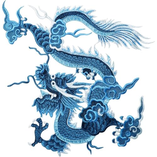 Chinesischer Drache, Bestickte Applikationen, Stickerei-aufnäher, Drachen-aufnäher, Tier-Applikation, Nähparches Für Die Reparatur Von DIY-kleidungstaschen von Ericetion