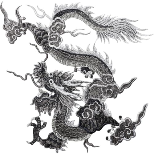 Chinesischer Drache, Bestickte Applikationen, Stickerei-aufnäher, Drachen-aufnäher, Tier-Applikation, Nähparches Für Die Reparatur Von DIY-kleidungstaschen von Ericetion