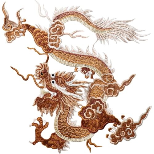 Chinesischer Drache, Bestickte Applikationen, Stickerei-aufnäher, Drachen-aufnäher, Tier-Applikation, Nähparches Für Die Reparatur Von DIY-kleidungstaschen von Ericetion