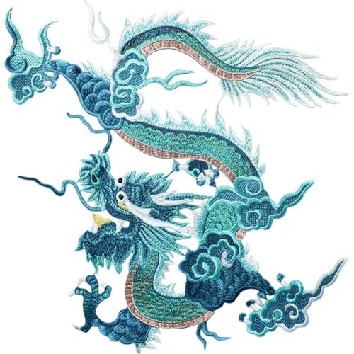 Chinesischer Drache, Bestickte Applikationen, Stickerei-aufnäher, Drachen-aufnäher, Tier-Applikation, Nähparches Für Die Reparatur Von DIY-kleidungstaschen von Ericetion