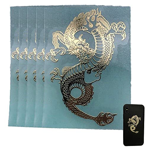 Dragon Metal Scrapbook Sticker - 5pcs Selbstklebende Dekorationsaufkleber Für Mobiltelefon, Laptop, Scrapbooking von Ericetion