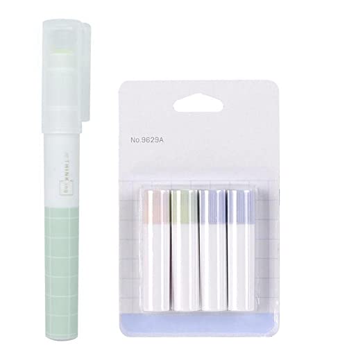 Ericetion 1pc + 4cs Nachfüllbarer Stifttyp Solid Klebsstab Set Portable Accessoires School Office Schreibwaren (zufällige Farbe) von Ericetion