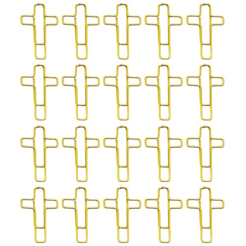 Ericetion 20 Stück Kreuz-büroklammern, Christliche Büroklammern, Metall-Bibel-papierklammern, Kleine Lesezeichen, Journaling, Memo-Clips Für Christliches Büro, Schule, Zuhause von Ericetion