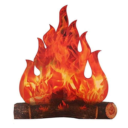 Ericetion 3D Dekorative Pappkarton Lagerfeuer Herzstück Künstliches Feuer Gefälschter Flammpapier Party Dekorative Flammenfackel Für Lagerfeuer Partydekoration von Ericetion