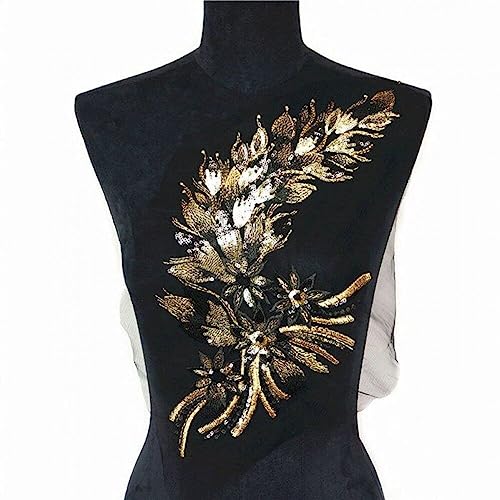 Ericetion Paillettenfederschwanz Stoffpaste Patches Spitzen-Nähkragen bestickte Verzierungen Mesh-Aufnäher für Hochzeitskleid-Zubehör Ericetion Paillettenfederschwanz Stoffpaste Patches Spitzen-Nähkragen bestickte Verzierungen Mesh-Aufnäher für Hochzeitskleid-Zubehör von Ericetion