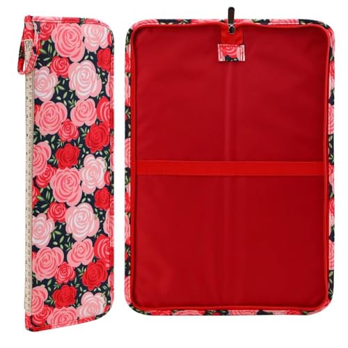Ericetion Stricknadelrolle, Rosen-häkel-Aufbewahrungstasche, Stricknadelhalter-etui, Weiches Stricknadel-etui 40 cm, Stricknadel-Aufbewahrungstasche Für Nadeln Ericetion Stricknadelrolle, Rosen-häkel-Aufbewahrungstasche, Stricknadelhalter-etui, Weiches Stricknadel-etui 40 cm, Stricknadel-Aufbewahrungstasche Für Nadeln von Ericetion