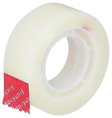 Erich Krause Klebeband 18mm x 20m transparent 1 Stück - Tape einseitig für Büro Schule Haushalt - Klebefilm beschriftbar zum Basteln Pakete versenden von Erich Krause