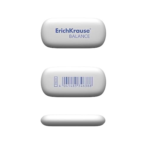 Radiergummi 5 x 2,3 x 0,9 cm weiß 1 Stück - mittlere Härte Radierer für Schule Büro Atelier von Erich Krause