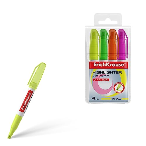 Textmarker V-11 Mini Neon 4er Set - Leuchtstifte zum Schreiben und Markieren - Filzstift Marker für Uni Schule Büro schnelltrocknend Textmarker V-11 Mini Neon 4er Set - Leuchtstifte zum Schreiben und Markieren - Filzstift Marker für Uni Schule Büro schnelltrocknend von Erich Krause