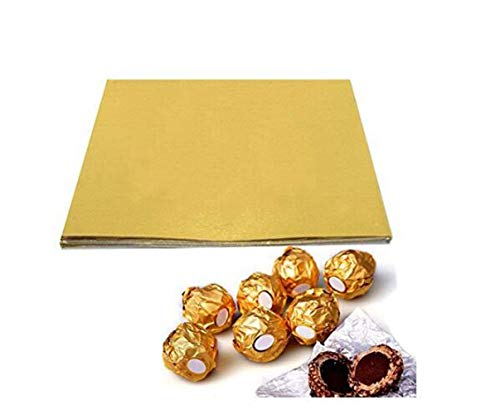 100 Stück 10,2 cm Schokoladen-Verpackungen aus goldener Aluminiumfolie, Geschenkpapier für selbstgemachte Süßigkeiten Schokolade Verpackung oder Dekoration von ericotry