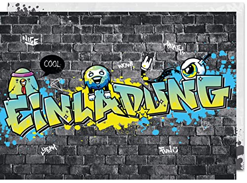 Erik Anderson 15 x Einladungskarten Kindergeburtstag (A6) - Graffiti Partyeinladungen zum Kinder Geburtstag für Jungen, Mädchen, Jugendliche & Teenager - Einladungen zur Geburtstagsfeier Erik Anderson 15 x Einladungskarten Kindergeburtstag (A6) - Graffiti Partyeinladungen zum Kinder Geburtstag für Jungen, Mädchen, Jugendliche & Teenager - Einladungen zur Geburtstagsfeier von Erik Anderson