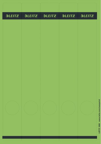 LEITZ OrdnerrückenEtikett, 39 x 285 mm, lang, schmal, grün von Erima