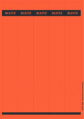 LEITZ OrdnerrückenEtikett, 39 x 285 mm, lang, schmal, rot von Erima