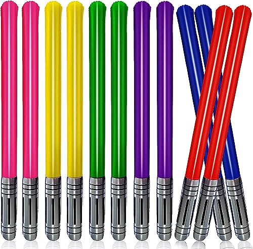 Erinnmy 12 Stück Aufblasbare Lichtschwert,6 Farben Lichtschwert Schwert Stick Ballons,Aufblasbares Schwert Spielzeug Set für Kinder Party Favors Erinnmy 12 Stück Aufblasbare Lichtschwert,6 Farben Lichtschwert Schwert Stick Ballons,Aufblasbares Schwert Spielzeug Set für Kinder Party Favors von Erinnmy