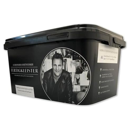 Erismann Fertigkleister | Schwarz, 5 ltr, PVA, Tapetenkleister, Wand, Universell, Sauberer Auftrag, Kein Tapeziertisch nötig, Ergiebig, Korrigierbar von EB-Erismann