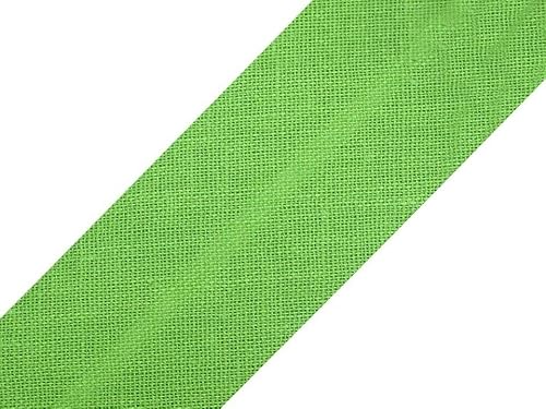 10 Meter Baumwoll - Schrägband / Einfassband Nahtband 100% Baumwolle Schrägbänder 18mm gefalzt (apfelgrün (137)) von Erlif