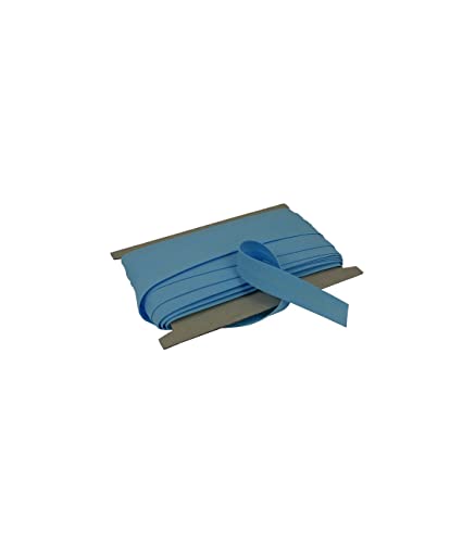 10 Meter Baumwoll - Schrägband/Einfassband Nahtband 100% Baumwolle Schrägbänder 18mm gefalzt (babyblau (122)) von Erlif