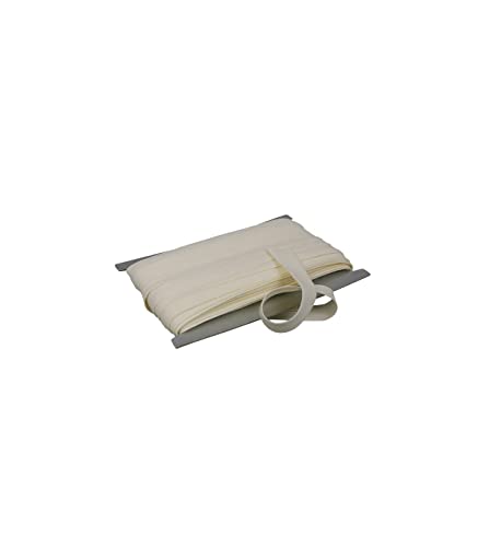10 Meter Baumwoll - Schrägband/Einfassband Nahtband 100% Baumwolle Schrägbänder 18mm gefalzt (creme (626)) von Erlif