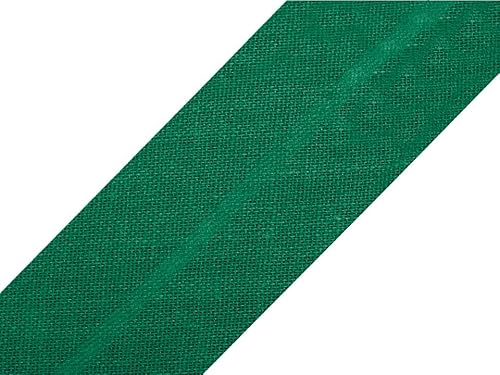 10 Meter Baumwoll - Schrägband/Einfassband Nahtband 100% Baumwolle Schrägbänder 18mm gefalzt (grün (26)) von Erlif