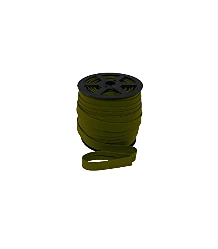 10 Meter Baumwoll - Schrägband/Einfassband Nahtband 100% Baumwolle Schrägbänder 18mm gefalzt (olivegrün (124)) von Erlif