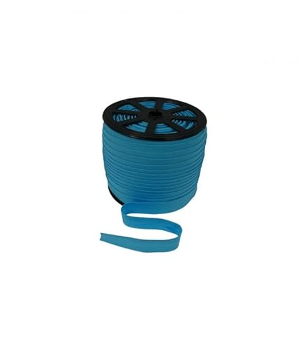 10 Meter Baumwoll - Schrägband/Einfassband Nahtband 100% Baumwolle Schrägbänder 18mm gefalzt (türkisblau (122 A)) von Erlif