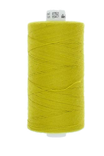 1000 Meter Polyester Nähgarn Knopflochgarn Ziergarn Jeansgarn Stärke 30 Ariadna TALIA (752 - helljeansgold) von Erlif