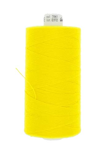 1000 Meter Polyester Nähgarn Stärke 120 (7041 - gelb) von Erlif