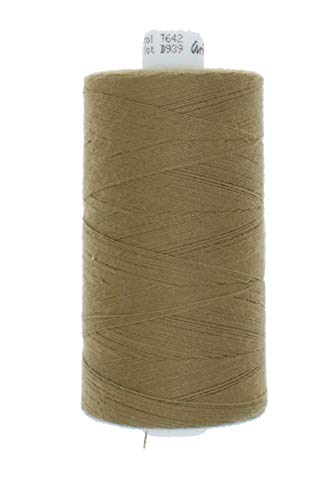 1000 Meter Polyester Nähgarn Stärke 80 (7642 - Dunkelbeige) von Erlif