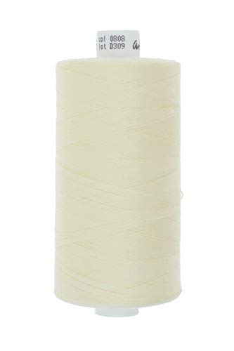 1000 Meter Polyester Nähgarn Stärke 80 (808 - Creme) von Erlif