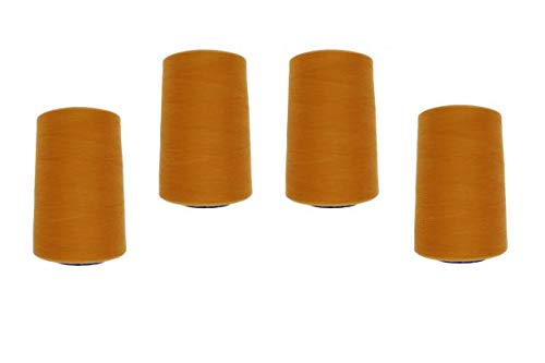 4 Konen Overlockgarn Nähgarn VIGA 120 (0420 - orangegold) von Erlif