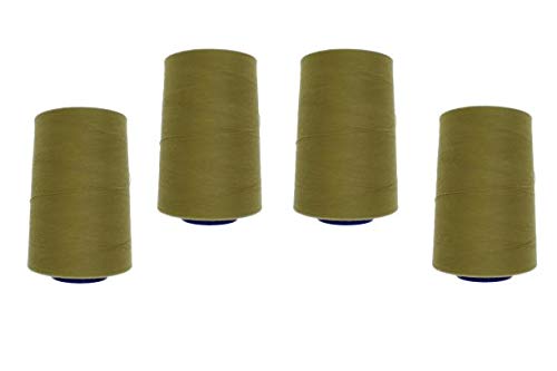 4 Konen Overlockgarn Nähgarn VIGA 120 (0716 - olivebeige) von Erlif