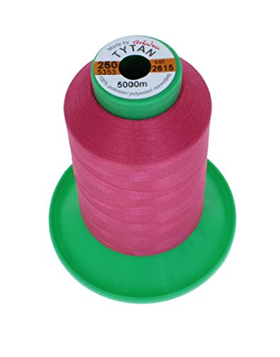 4 Rollen a 5000 Meter Nähgarn Overlockgarn Kettelgarn Tytan 250 (2615 - pink) von Erlif