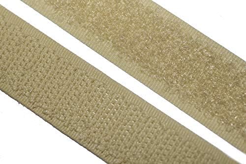 5 Meter Klettband zum Annähen Klettverschluss BAND (beige, 40mm Breit - 5 Meter) von Erlif