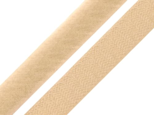 5 Meter Klettband zum Annähen Klettverschluss BAND (beige, 50mm Breit - 5 Meter) von Erlif
