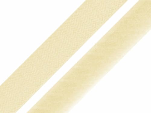 5 Meter Klettband zum Annähen Klettverschluss BAND (creme, 20mm Breit - 5 Meter) von Erlif