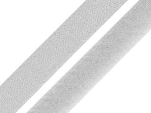 5 Meter Klettband zum Annähen Klettverschluss BAND (hellgrau, 20mm Breit - 5 Meter) von Erlif