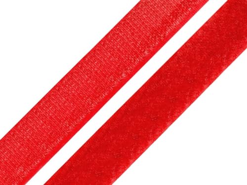 5 Meter Klettband zum Annähen Klettverschluss BAND (rot, 20mm Breit - 5 Meter) von Erlif