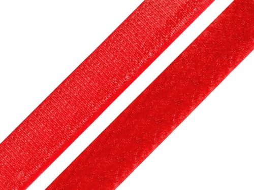 5 Meter Klettband zum Annähen Klettverschluss BAND (rot, 40mm Breit - 5 Meter) von Erlif
