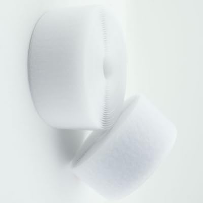5 Meter Klettverschlussband Klettband zum Nähen (weiß, 50mm Breit) von Erlif