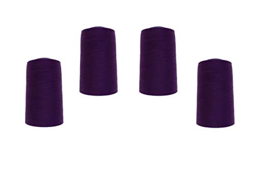 4 Konen Overlockgarn Nähgarn VIGA 120 (0309 - aubergine) von Erlif