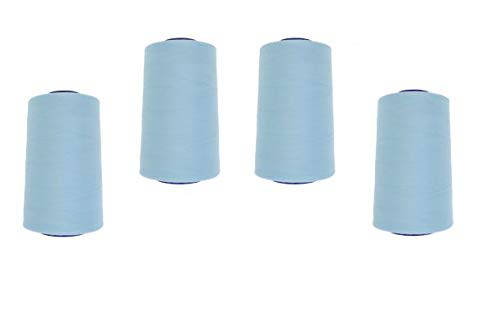 4 Konen Overlockgarn Nähgarn VIGA 120 (1102 - babyblau) von Erlif