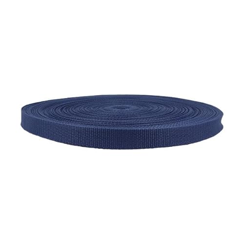 Gurtband 100% Polypropylen Taschengurtband Gurt Bänder für Taschen (20mm Breite / 10 Meter lang, dunkelblau) von Erlif