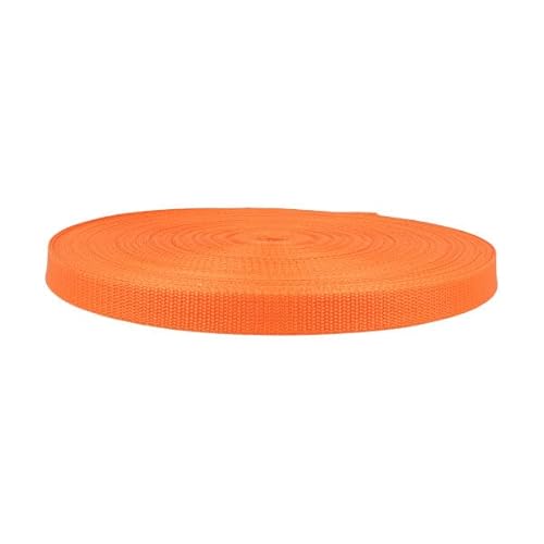 Gurtband 100% Polypropylen Taschengurtband Gurt Bänder für Taschen (20mm Breite / 10 Meter lang, orange) von Erlif