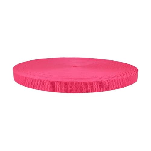 Gurtband 100% Polypropylen Taschengurtband Gurt Bänder für Taschen (20mm Breite / 10 Meter lang, pink) von Erlif